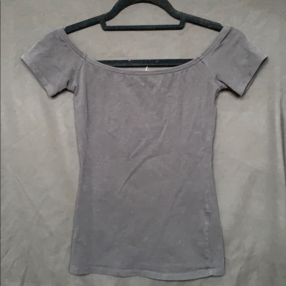 Off the shoulder black top